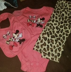 Disney baby 3 piece Minnie outfit NEW